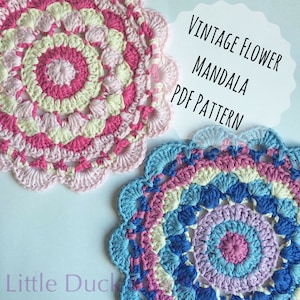 Crochet Mandala Pattern, doily pattern, placemat pattern, PDF