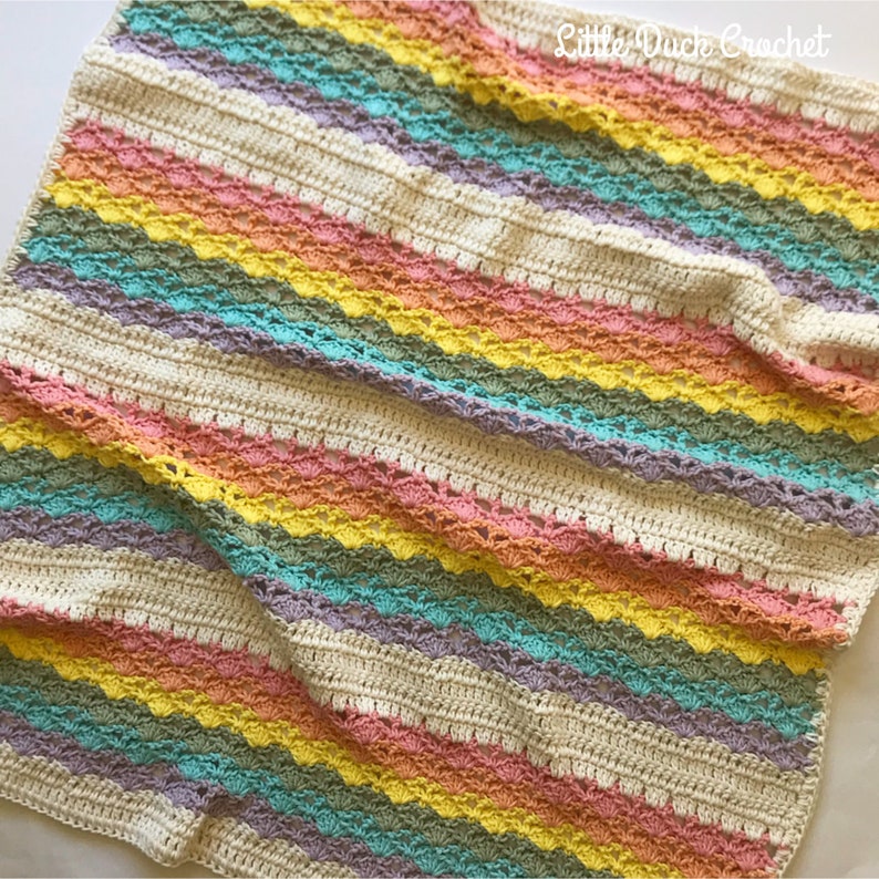 Summer Shells Blanket PDF Crochet Pattern, Instant Download, Crochet Blanket Pattern image 4