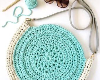 Tropical Shores Bag, Crochet bag PDF pattern, mandala bag, crochet tote bag pattern, crochet beach bag pattern, crochet shopper bag pattern