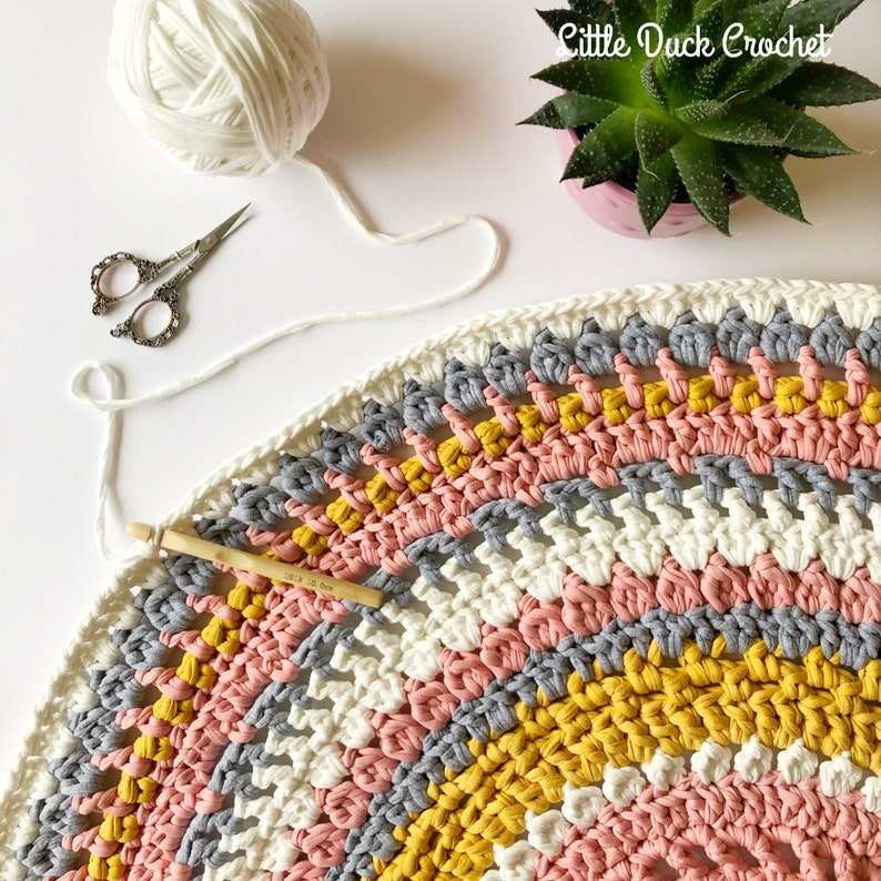 Crochet Rug Pattern, PDF Pattern, Crochet Mandala Rug Pattern, Mandala image 2