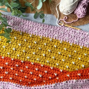 Schneefall Decke PDF Häkelanleitung, Super Chunky Blanket Pattern, Instant Download, Häkeldecke Muster Bild 3