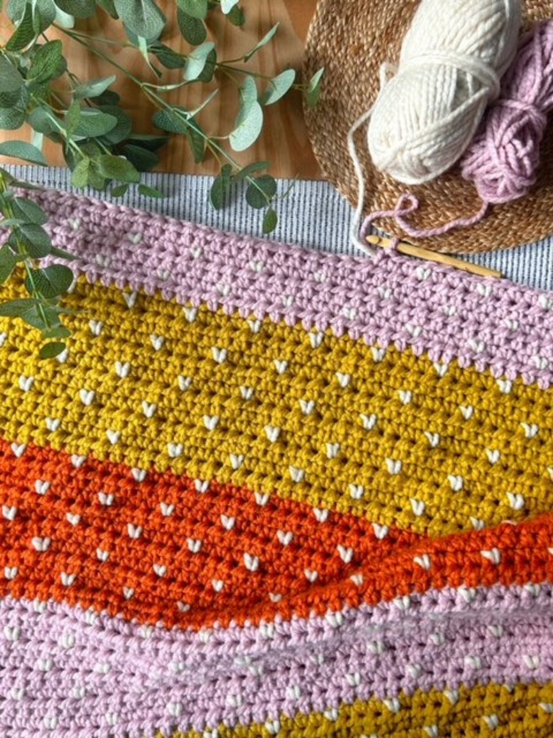 Schneefall Decke PDF Häkelanleitung, Super Chunky Blanket Pattern, Instant Download, Häkeldecke Muster Bild 3