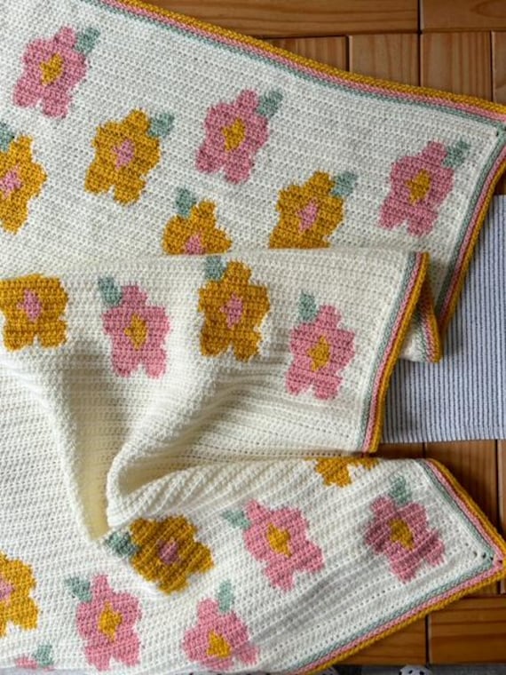 Ditsy Florals Blanket Pattern | Crochet Pattern | Instant Download | PDF  Pattern