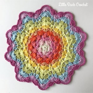 Crochet Mandala Pattern, PDF Pattern, Placemat Pattern, Doily Pattern image 3