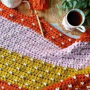 Schneefall Decke PDF Häkelanleitung, Super Chunky Blanket Pattern, Instant Download, Häkeldecke Muster Bild 7