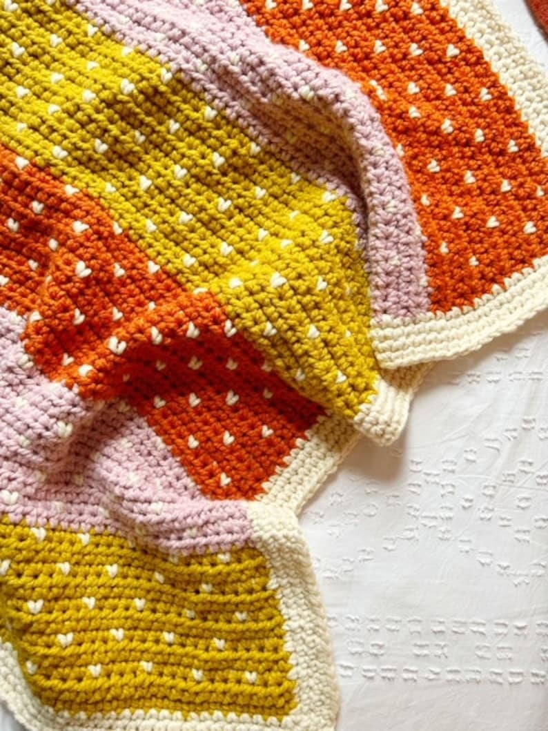 Schneefall Decke PDF Häkelanleitung, Super Chunky Blanket Pattern, Instant Download, Häkeldecke Muster Bild 2