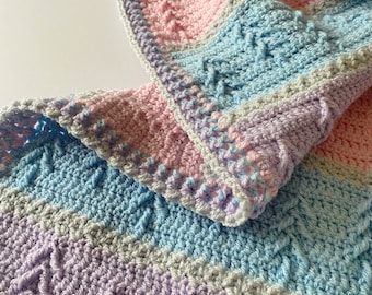 Frosty Firs Blanket PDF Crochet Pattern, Instant Download, Crochet Blanket Pattern