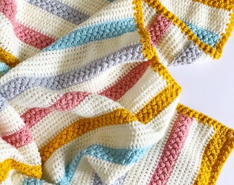 Snuggle Bean Blanket PDF Crochet Pattern, Téléchargement instantané, Crochet Blanket Pattern