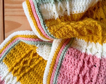 Diamond Spalier Decke PDF Häkelanleitung | Häkelanleitung PDF | Häkeldecke Muster