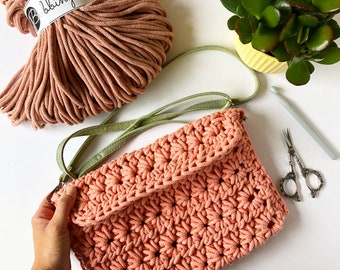 Superstar Clutch Bag Pattern, Crochet bag PDF pattern, crochet tote bag pattern, crochet beach bag pattern, crochet shopper bag pattern