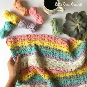 Summer Shells Blanket PDF Crochet Pattern, Instant Download, Crochet Blanket Pattern image 3