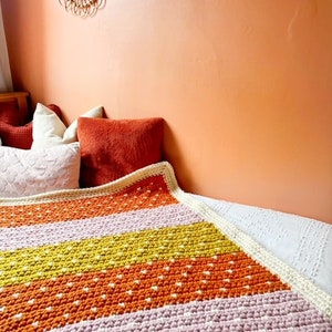 Schneefall Decke PDF Häkelanleitung, Super Chunky Blanket Pattern, Instant Download, Häkeldecke Muster Bild 5