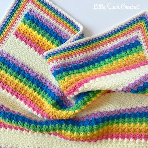 Rainbow Days Blanket PDF Crochet Pattern, Instant Download, Crochet Blanket Pattern