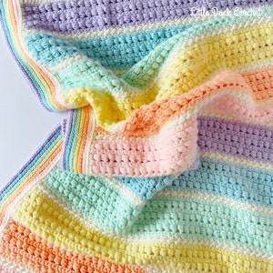 Rainbow Beads Blanket Pattern | Crochet Blanket Pattern | Crochet PDF Pattern |