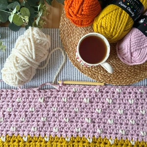 Schneefall Decke PDF Häkelanleitung, Super Chunky Blanket Pattern, Instant Download, Häkeldecke Muster Bild 4
