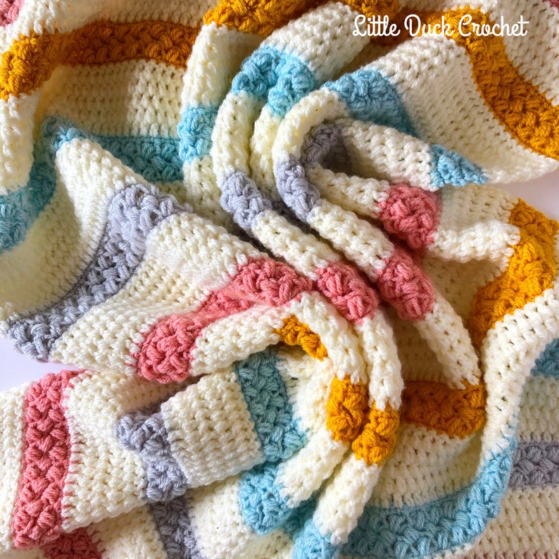 Snuggle Bean Blanket PDF Crochet Pattern, Téléchargement instantané, Crochet Blanket Pattern image 5