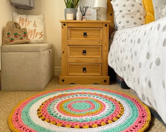 Summer Breeze Rug pattern, Crochet Rug Pattern, PDF Pattern, Crochet Mandala Rug Pattern, Mandala Rug, Crochet Home Decor