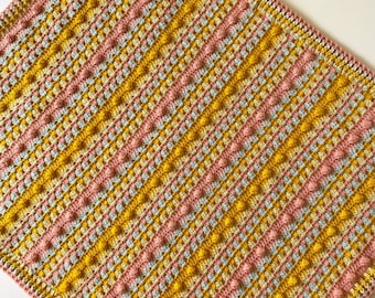 Bobbly Granny Blanket PDF Crochet Pattern, Instant Download, Crochet Blanket Pattern