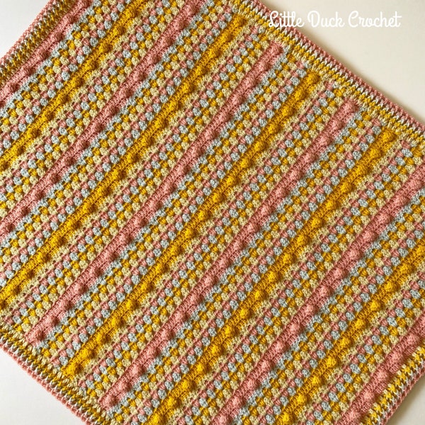 Bobbly Granny Blanket PDF Crochet Pattern, Instant Download, Crochet Blanket Pattern