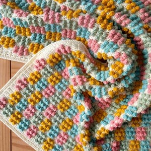 Bobble Bloom Blanket PDF Crochet Pattern, Instant Download, Crochet Blanket Pattern, Bobble Stitch Blanket