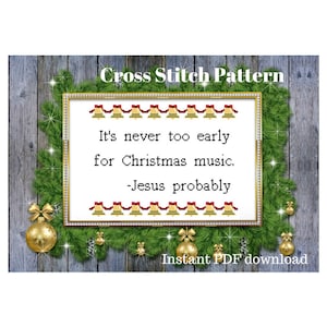 Christmas cross stitch pattern, digital download, funny cross stitch