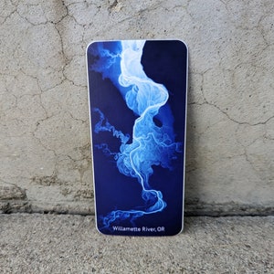 Willamette River LIDAR sticker - geology sticker - hydrology - rivers - Oregon - waterproof vinyl sticker  - science gift - science sticker