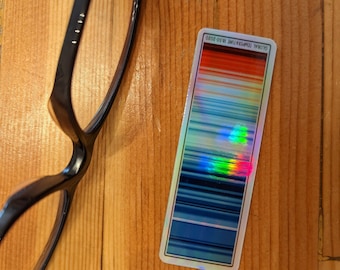 Holografischer Klima Streifen Aufkleber - Klima Wissenschaft - Erderwärmung - Umwelt - Wissenschaft Geschenk - Wissenschaft Aufkleber