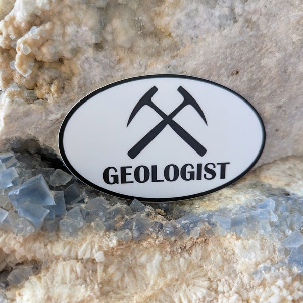 Geology Sticker - geology - geologist - earth science - waterproof vinyl sticker - science gift - science sticker - holographic sticker