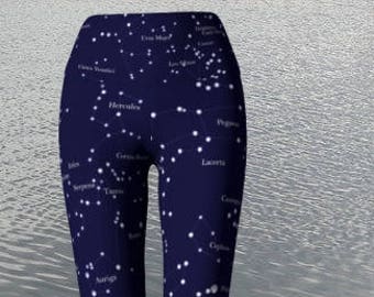 Constellations of the Northern Hemisphere Yoga Legging - zodiac legging - star legging
