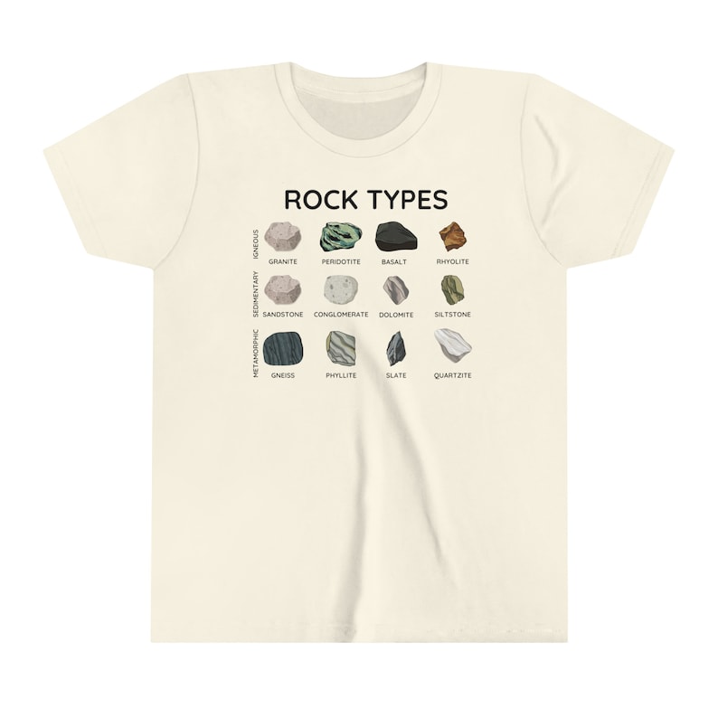 Rock Types T-shirt - kids science shirt - geology rocks - science gift for kids - geology shirt - geologist shirt - youth t-shirt image 3