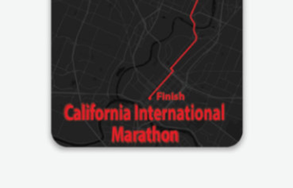 California International Marathon CIM Marathon Race Course Etsy