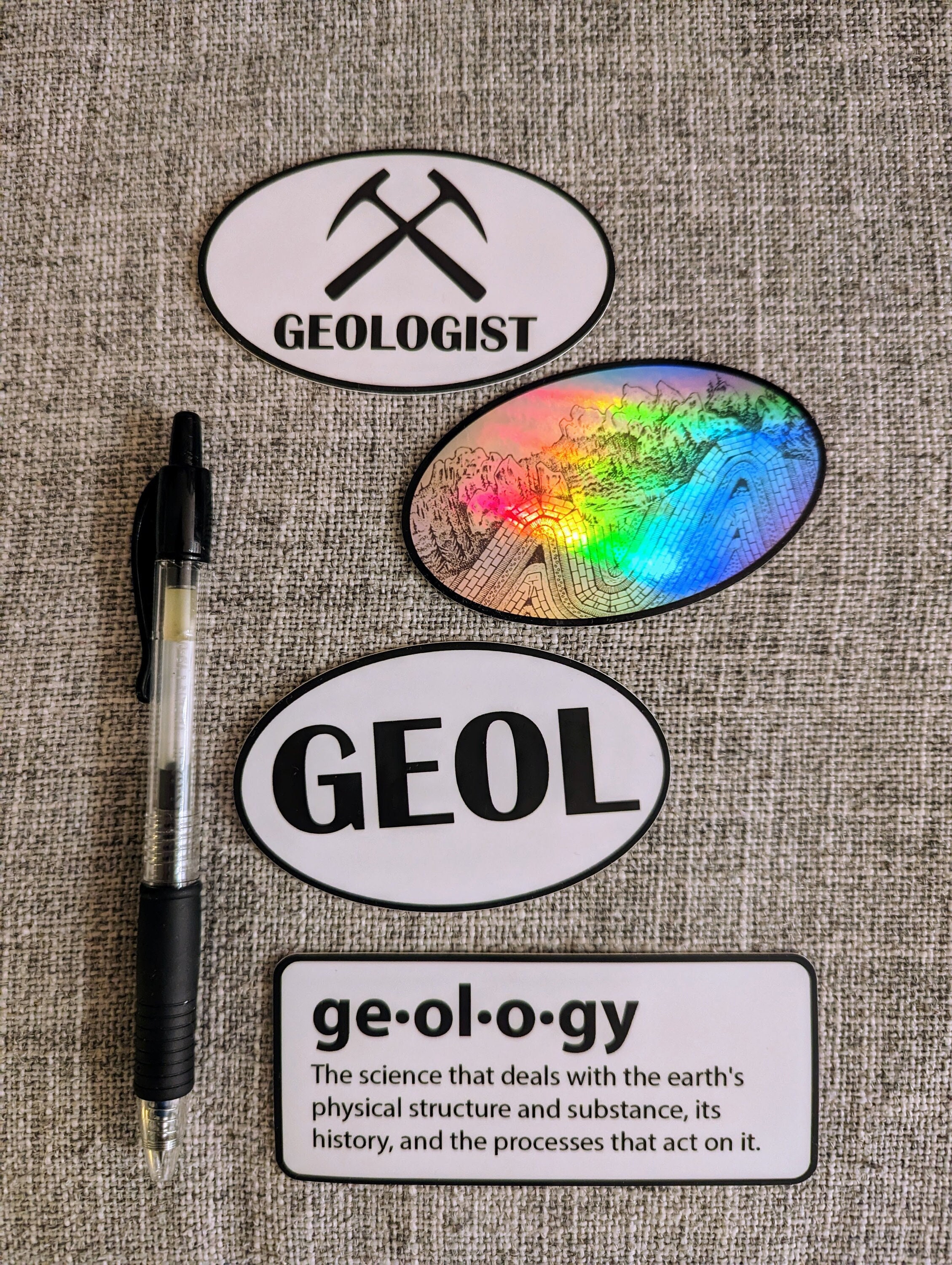 Geology Rocks Png Sticker Geology Sticker Pack - Geology - Geologist - Earth Science - Waterproof ...