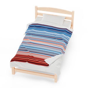 Climate Stripes Blanket - Climate Change - Global Warming - Climate Gift - Science Gift - Environment - Velveteen Plush Blanket