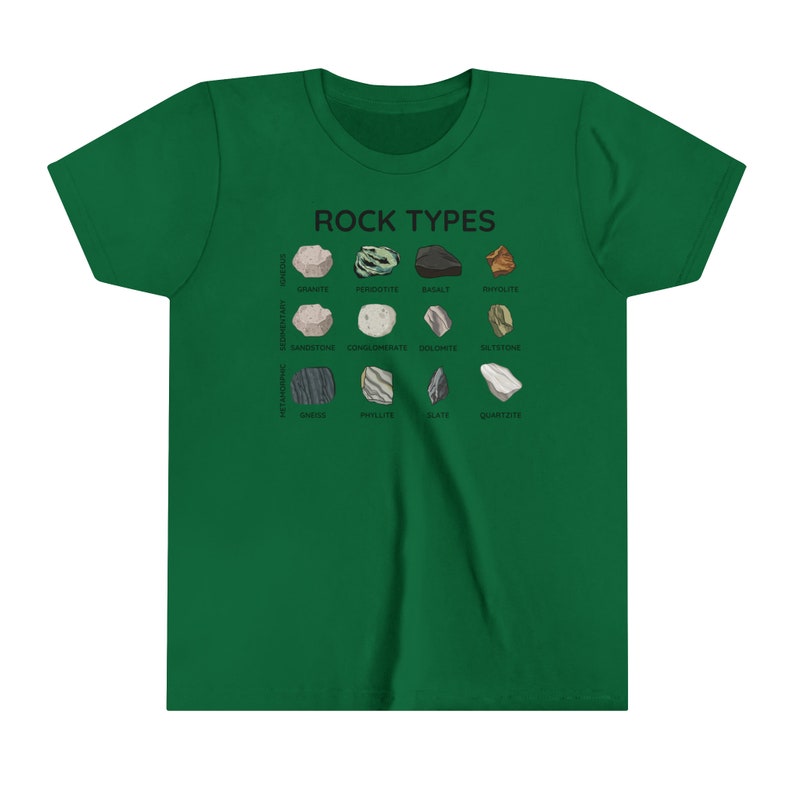 Rock Types T-shirt - kids science shirt - geology rocks - science gift for kids - geology shirt - geologist shirt - youth t-shirt image 6