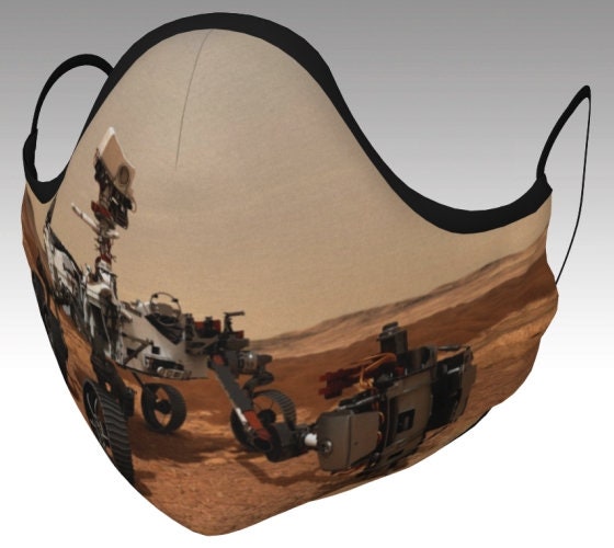 Mars Perseverance & Curiosity Face Mask Face Cover Space Etsy