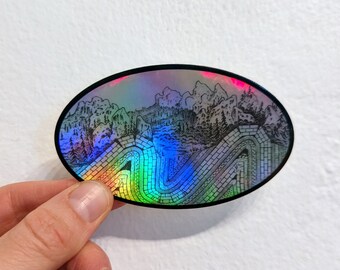 Adesivo geologico - geologia - geologo - scienze della terra - adesivo in vinile impermeabile - regalo scientifico - adesivo scientifico - adesivo olografico