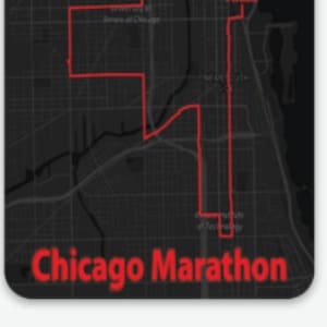 Chicago Marathon Race Course Sticker - Marathon Major - Chicago - Marathon - Runner Sticker - Runner Gift - Chicago Marathon