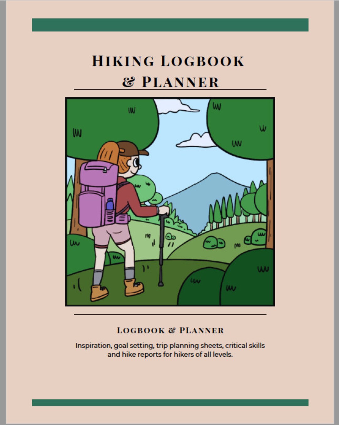 Hiking Log Book Printable Hiking Planner Trip Planner Hiking Guide