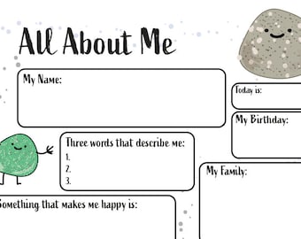 All About Me Printable - Student Favorites - Get to Know Me - Questionnaire - Back to School - Survey - Student Favorites - You rock