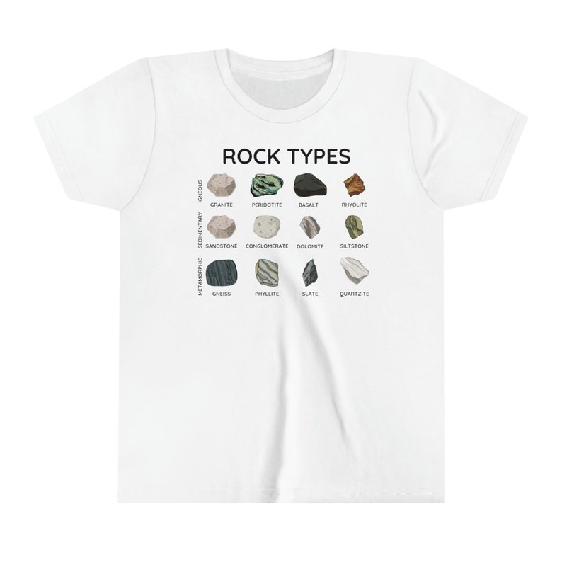 Rock Types T-shirt - kids science shirt - geology rocks - science gift for kids - geology shirt - geologist shirt - youth t-shirt image 5