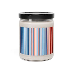 Climate Stripes Candle - Climate Change - Global Warming - Climate Gift - Science Gift - Environment - Sustainability Candle