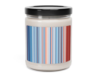 Climate Stripes Candle - Climate Change - Global Warming - Climate Gift - Science Gift - Environment - Sustainability Candle