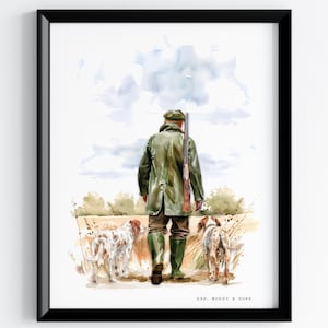 Personalised Farmer & Pet Print | Birthday Gift For Dad | Gift For Granda | Father&#39;s Day Gift | Custom Dad Gift | Christmas Gift For Husband