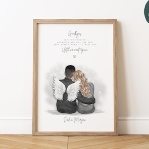 Personalised Memorial Print | In Loving Memory Print | Dad In Heaven | Sympathy Gift | Remembrance Gift | Bereavement | Condolence Gift