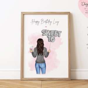 Regalo personalizzato per il 16° compleanno / Regalo per mia figlia / Regalo per mia nipote / Dolce 16° compleanno / Regalo per il 16° compleanno della migliore amica