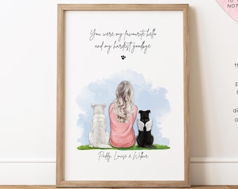 Haustier-Verlust Geschenk | Hunde-Gedenkdruck | Hund Erinnerungsgeschenk | Haustier-Memorial-Geschenk | Beileid Geschenk | Haustier Verlust Druck | Regenbogen Brücke Print