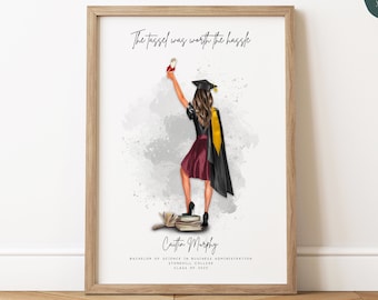 Personalised Graduation Print | Graduation Gift | University Graduation Print | Graduation Gift For Her | Custom Daughter Graduation Gift