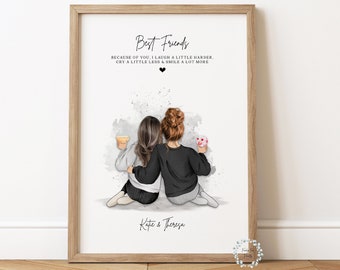 Personalised Best Friend Gift | Best Friend Print | Friendship Gift Ideas | Bestie Keepsake | Bestie Birthday Gift | Birthday Gift For Her