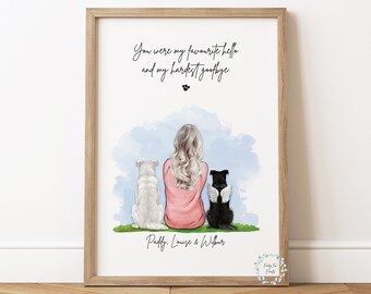 Pet Loss Gift | Dog Memorial Print | Dog Memorial Gift | Pet Memorial Gift | Sympathy Gift | Pet Loss Print | Rainbow Bridge Print