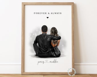 Personalised Couple Print | Engagement Gift | Anniversary Gift | Customised Couple Gift | Boyfriend & Girlfriend Print | Birthday Gift Ideas